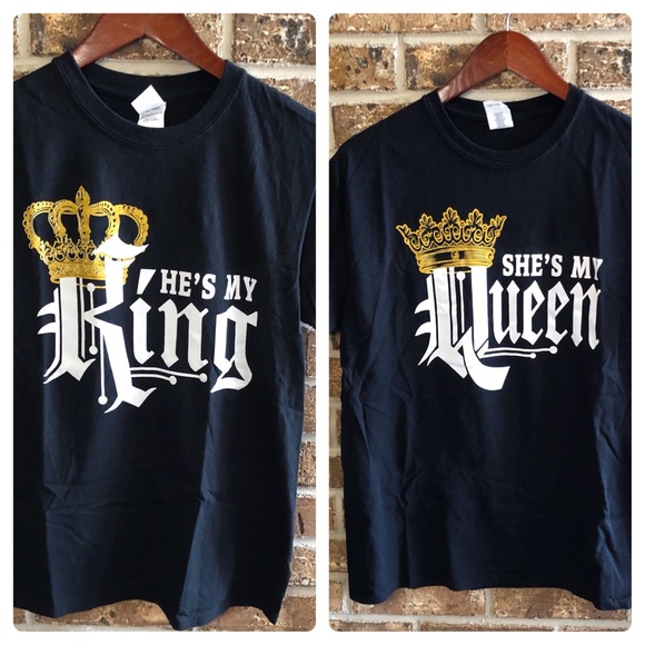 King and queen matching couples tees - Picture 1 of 10